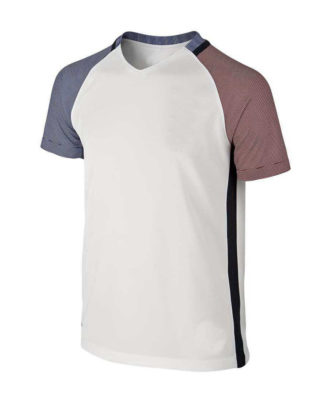 Zaid Sports custom white sports t-shirt with contrast sleeves for men, breathable athletic wear for training and fitness
